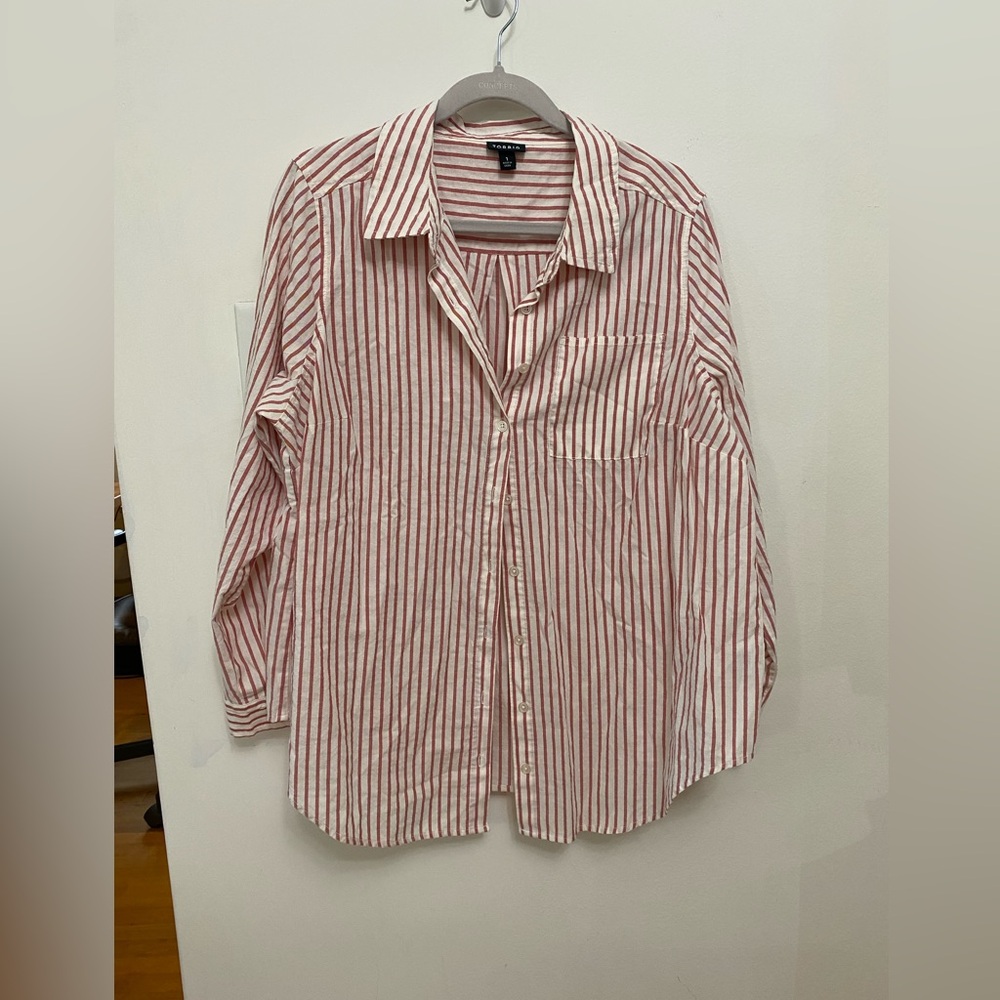 Torrid Drop Shoulder Button Down Shirt